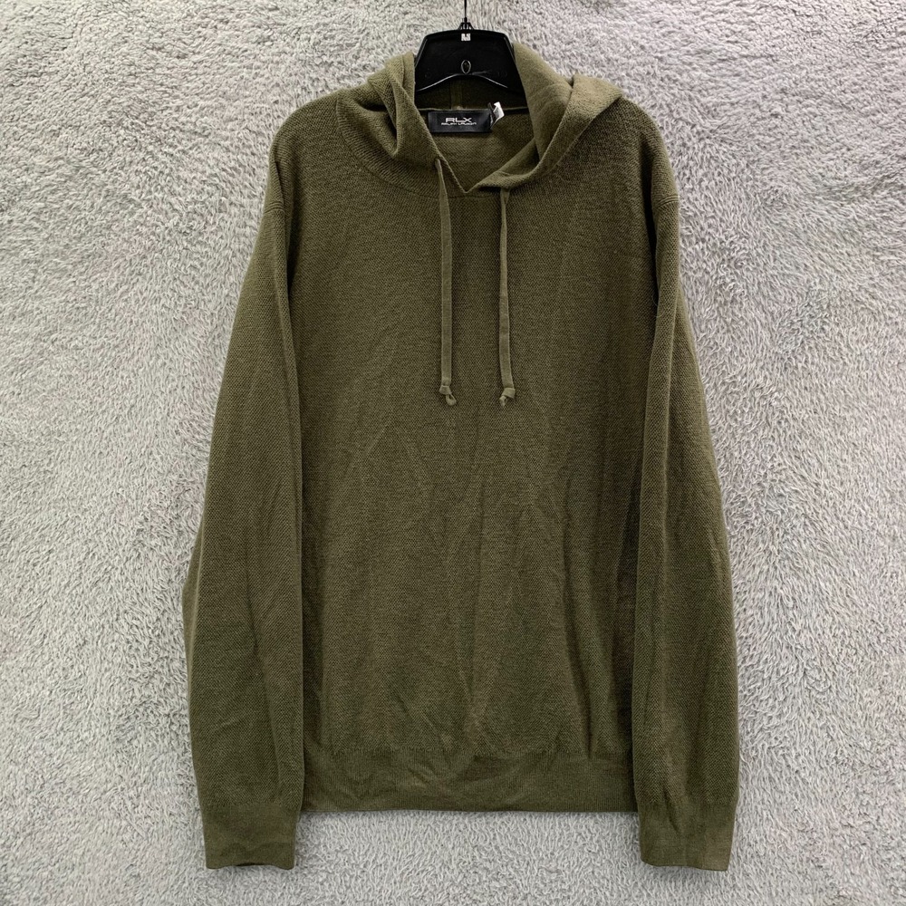 RLX Ralph Lauren Hoodie Mens XXL Sweatshirt Cashmere Golf Green